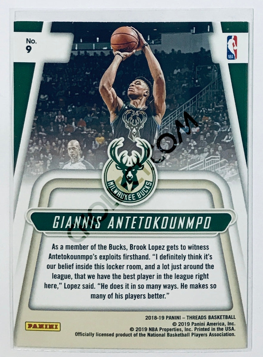 Giannis Antetokounmpo - Milwaukee Bucks 2018-19 Panini Threads Automatic Insert #9
