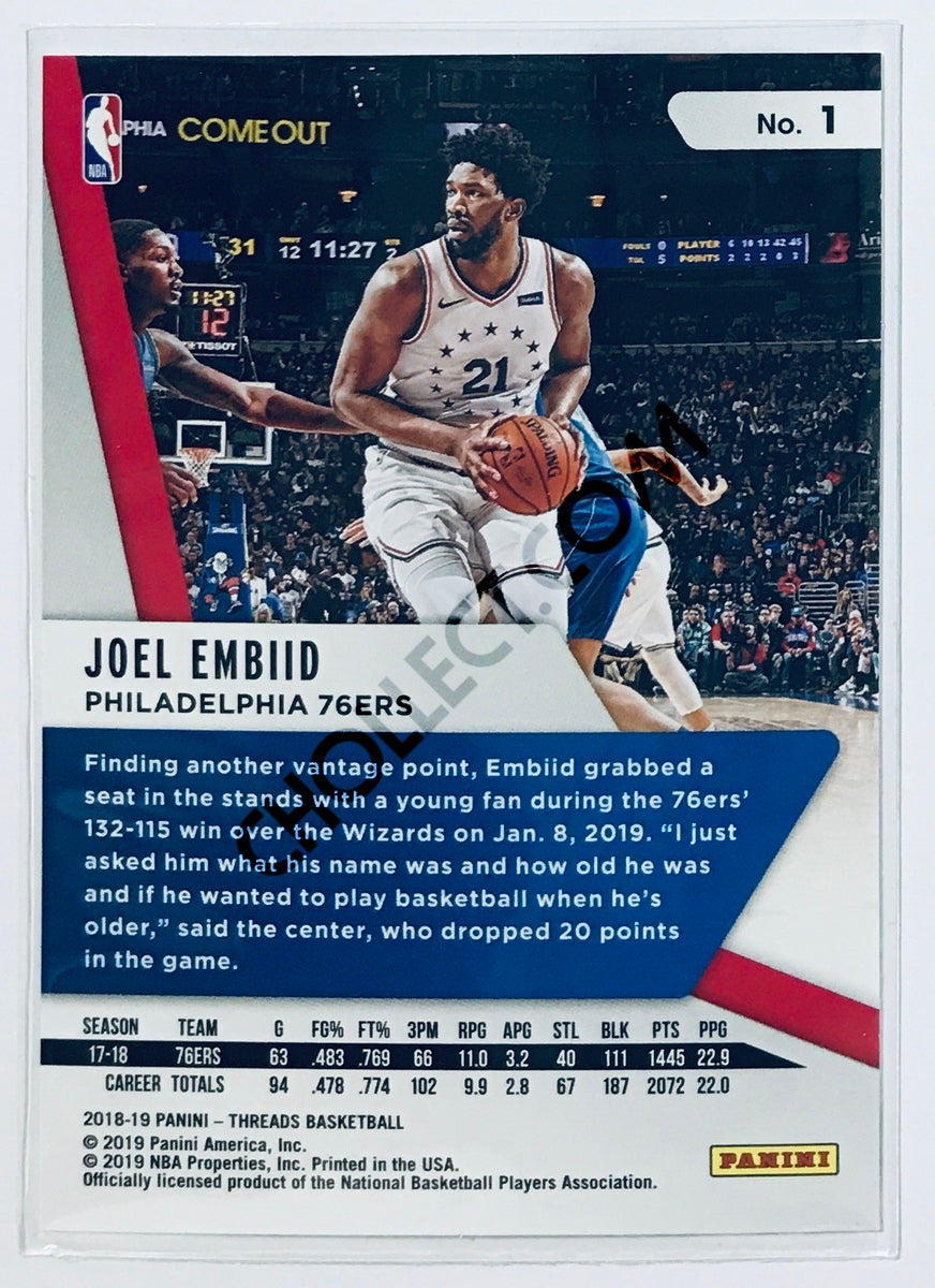 Joel Embiid - Philadelphia 76ers 2018-19 Panini Threads #1