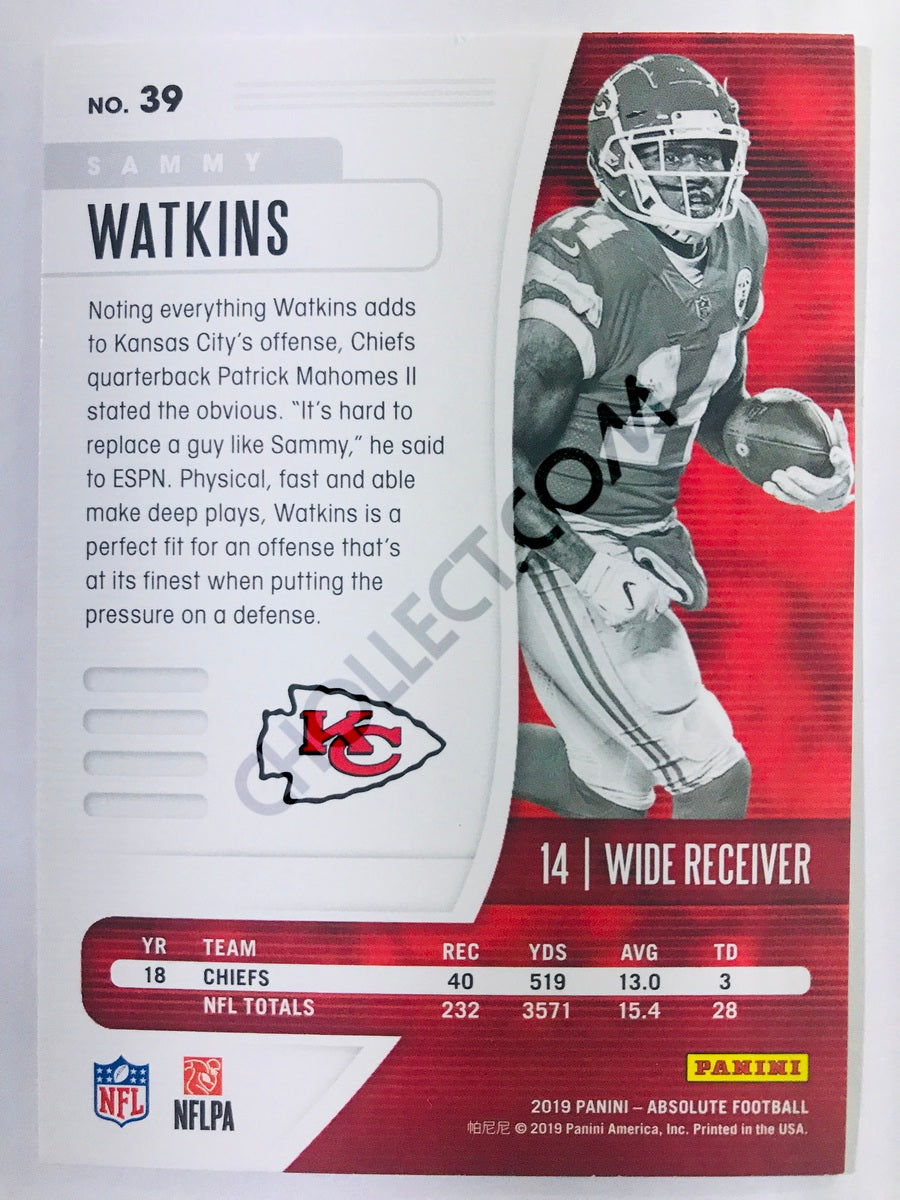 Sammy Watkins - Kansas City Chiefs 2019-20 Panini Absolute #39
