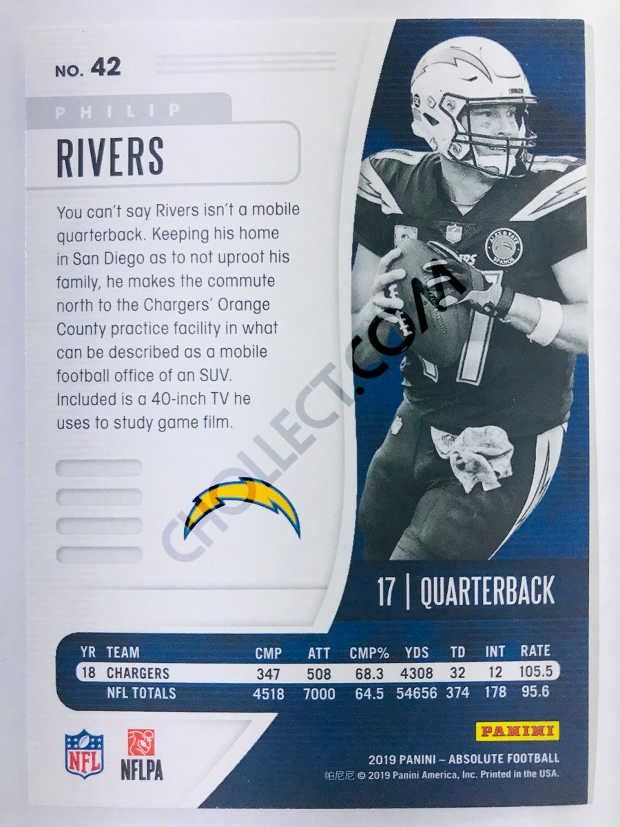 Philip Rivers - Los Angeles Chargers 2019-20 Panini Absolute #42