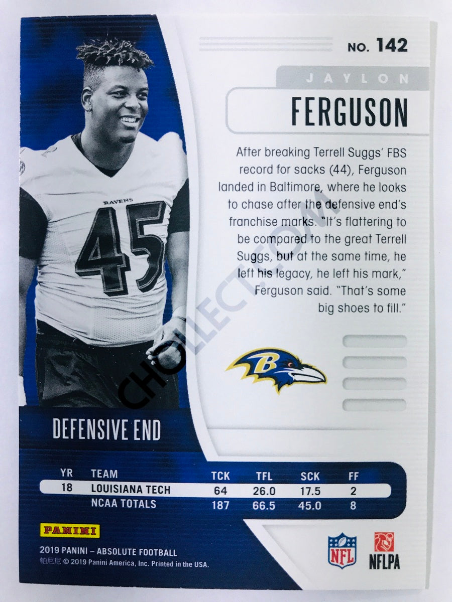 Jaylon Ferguson - Baltimore Ravens 2019-20 Panini Absolute RC Rookie #142