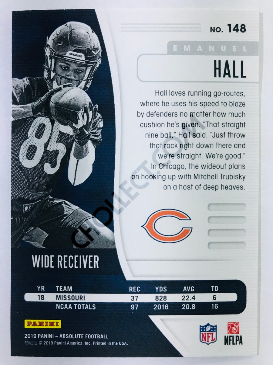 Emanuel Hall - Chicago Bears 2019-20 Panini Absolute RC Rookie #148