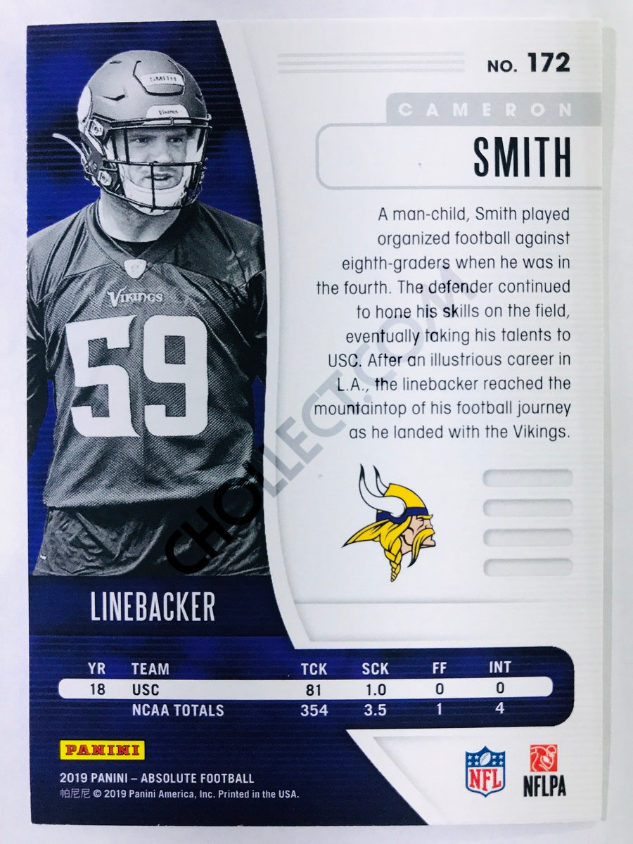 Cameron Smith - Minnesota Vikings 2019-20 Panini Absolute RC Rookie #172