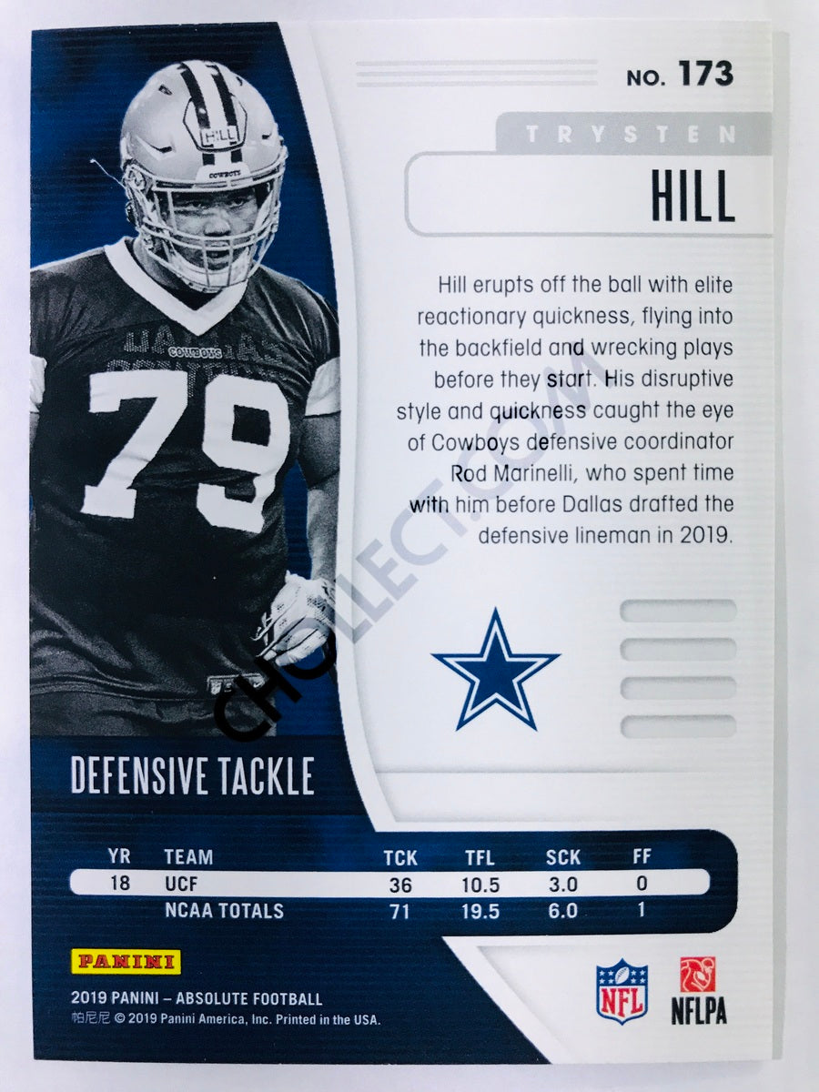 Trysten Hill - Dallas Cowboys 2019-20 Panini Absolute RC Rookie #173