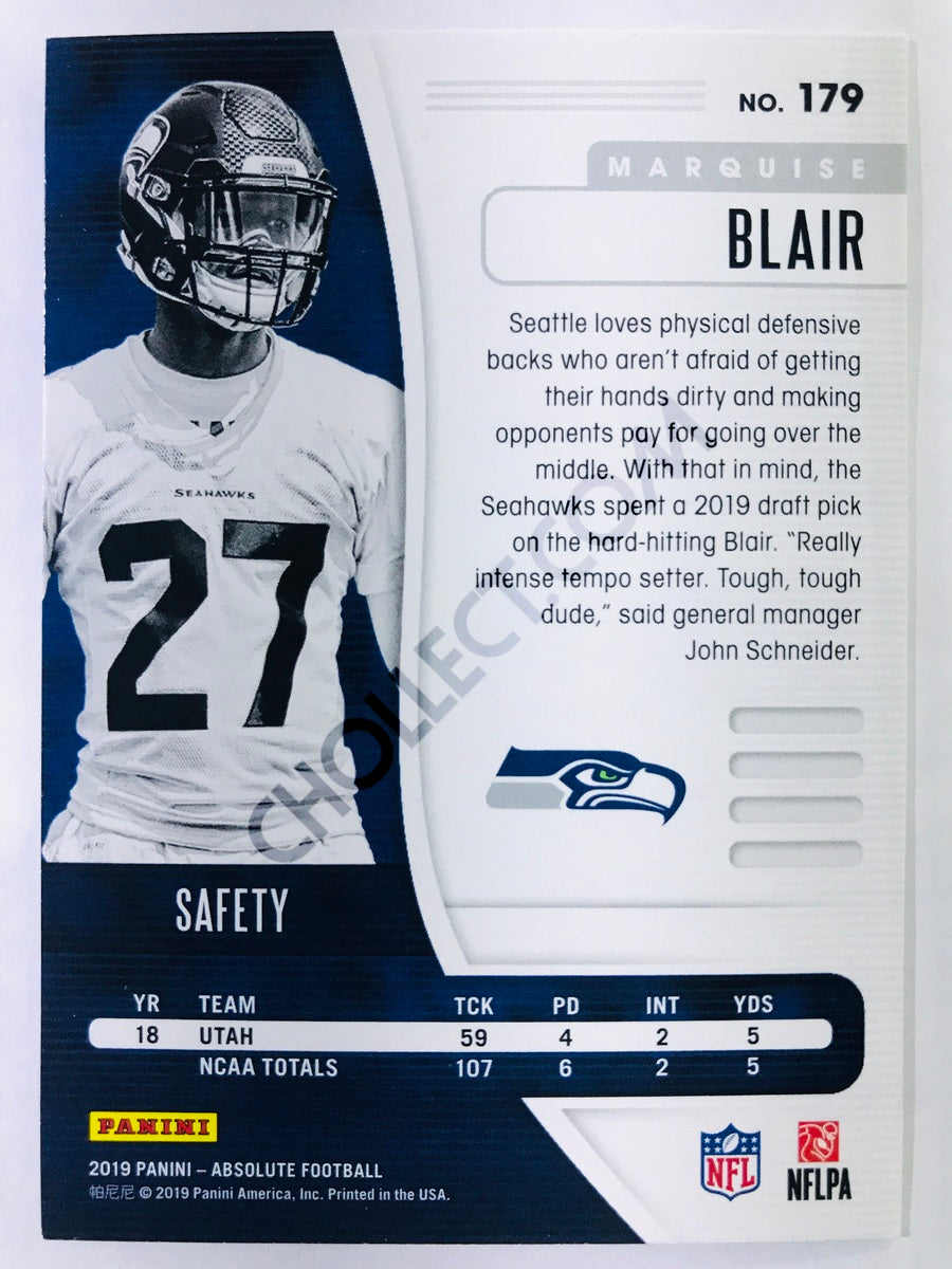 Marquise Blair - Seattle Seahawks 2019-20 Panini Absolute RC Rookie #179