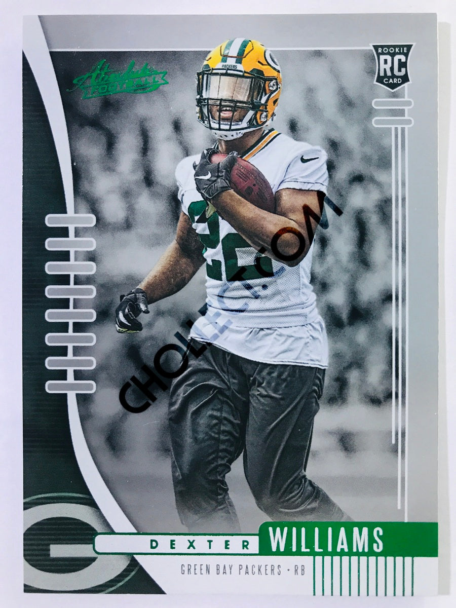 Dexter Williams - Green Bay Packers 2019-20 Panini Absolute Green Parallel RC Rookie #157