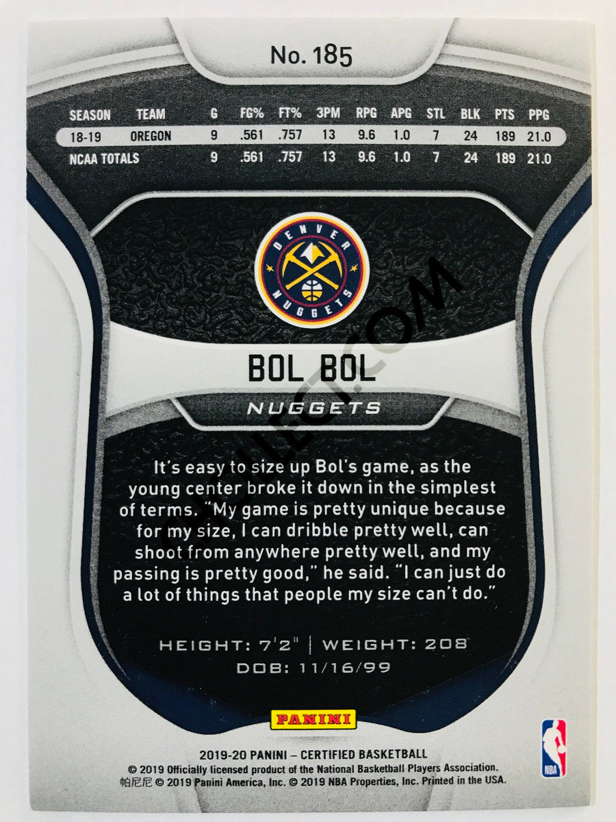 Bol Bol - Denver Nuggets 2019-20 Panini Certified RC Rookie #185