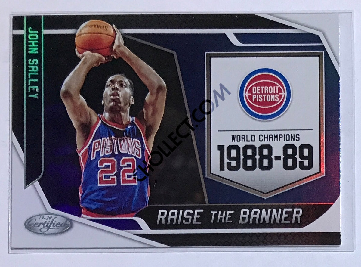 John Salley - Detroit Pistons 2019-20 Panini Certified Raise The Banner Insert #004