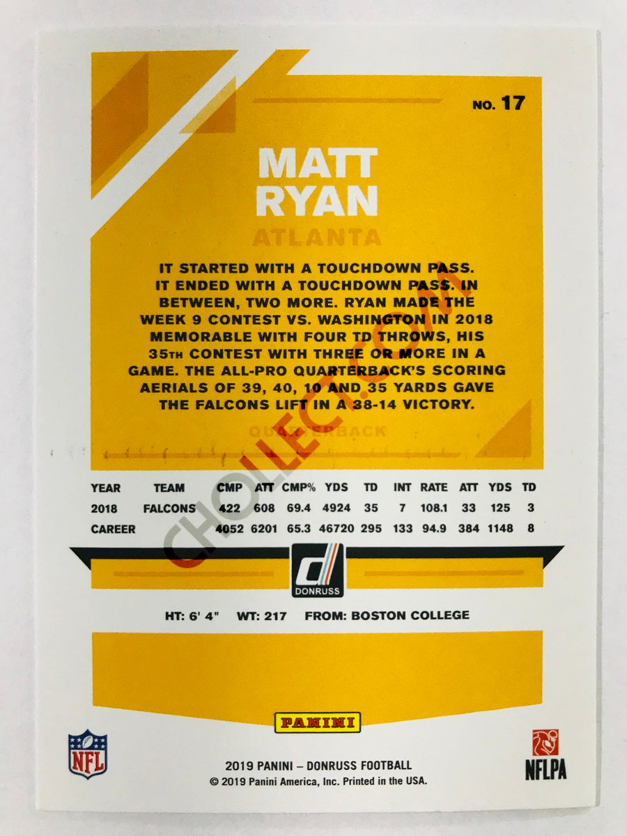 Matt Ryan - Atlanta Falcons 2019-20 Panini Donruss #17