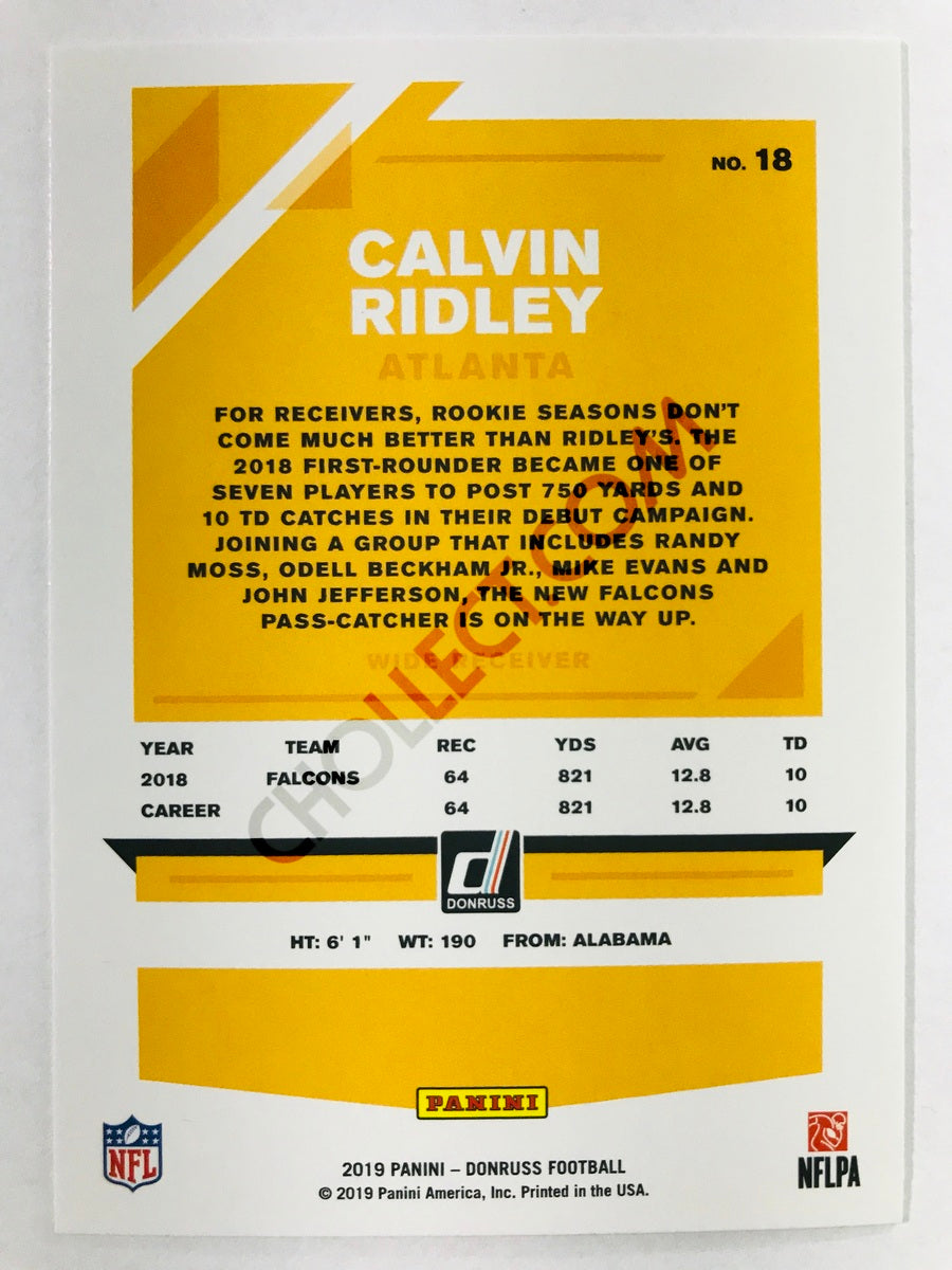 Calvin Ridley - Atlanta Falcons 2019-20 Panini Donruss #18