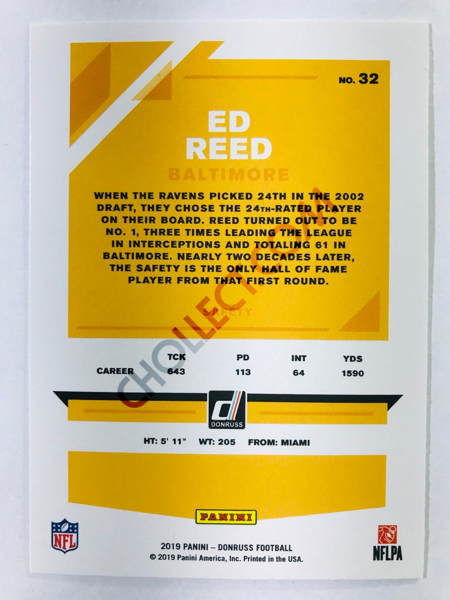 Ed Reed - Baltimore Ravens 2019-20 Panini Donruss #32