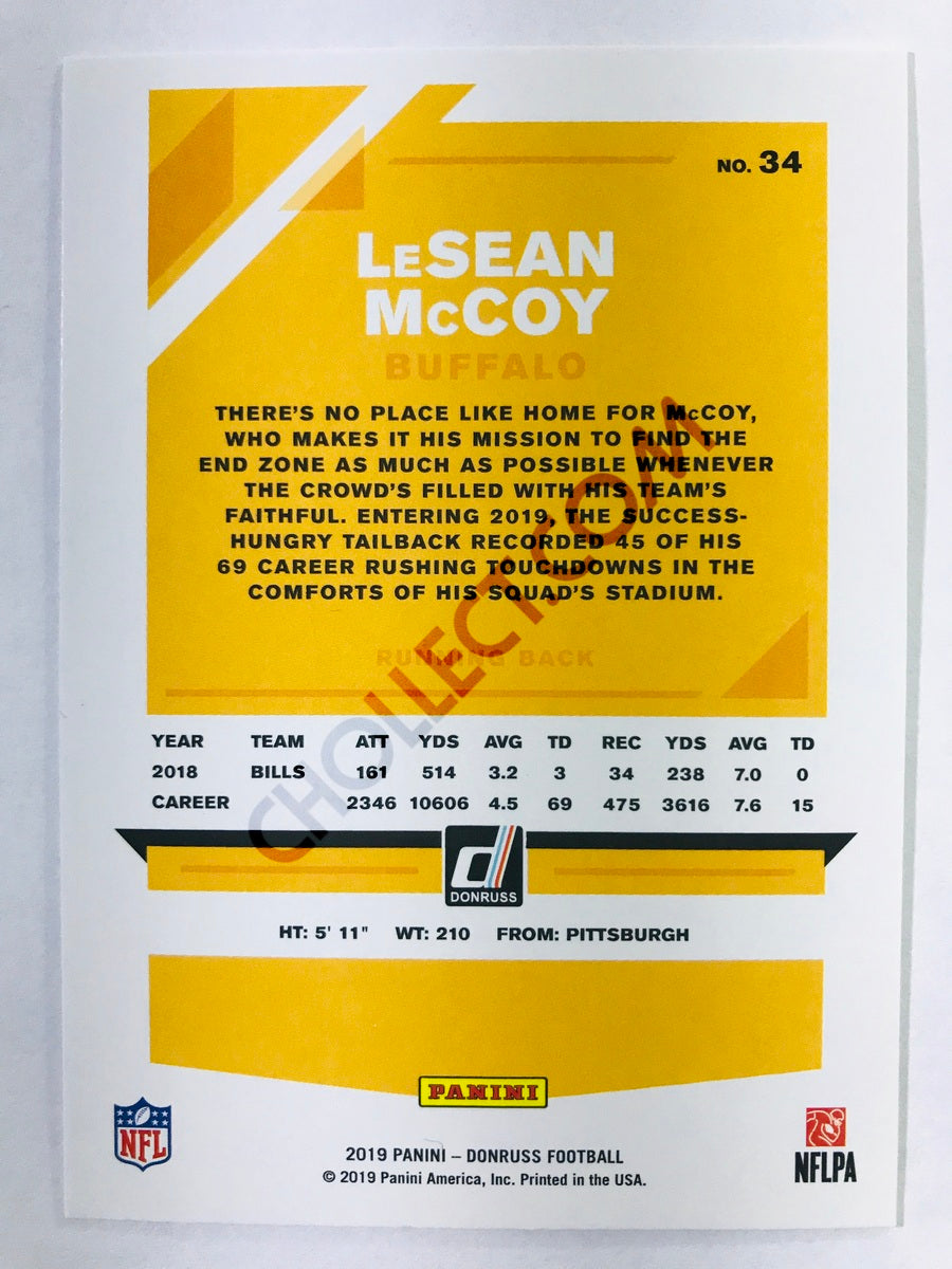 LeSean McCoy - Buffalo Bills 2019-20 Panini Donruss #34