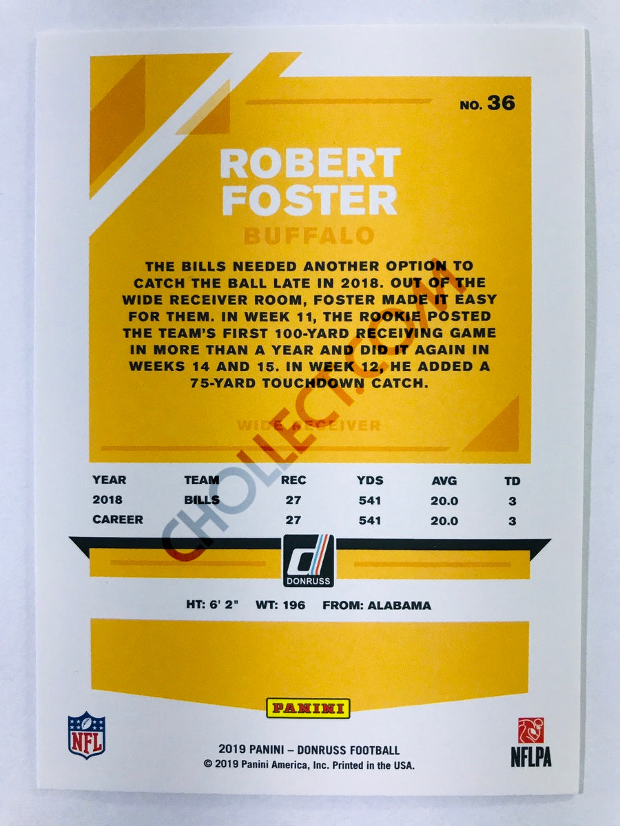 Robert Foster - Buffalo Bills 2019-20 Panini Donruss #36