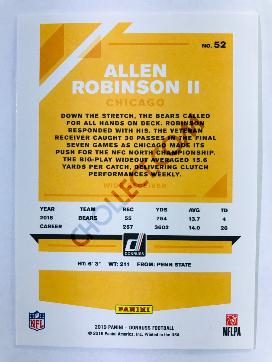 Allen Robinson II - Chicago Bears 2019-20 Panini Donruss #52