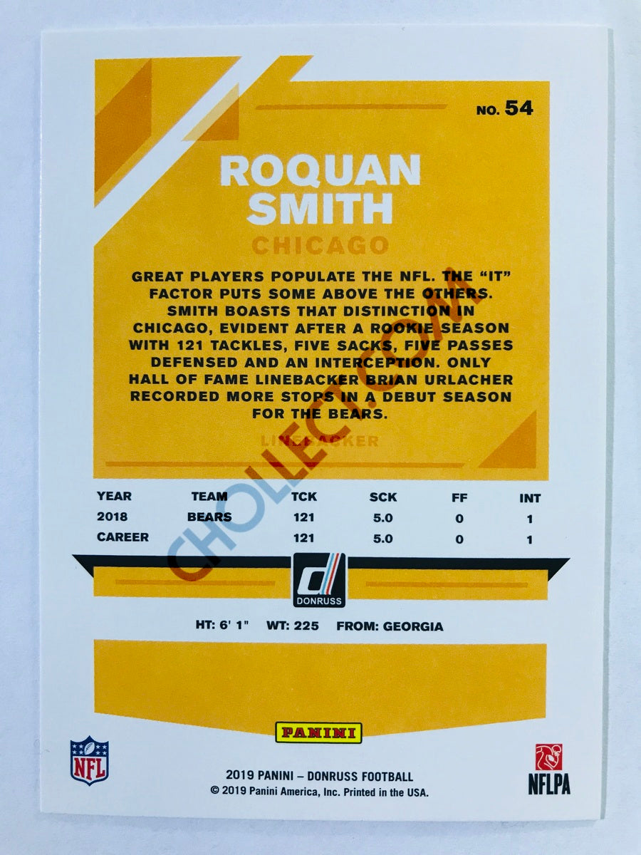 Roquan Smith - Chicago Bears 2019-20 Panini Donruss #54