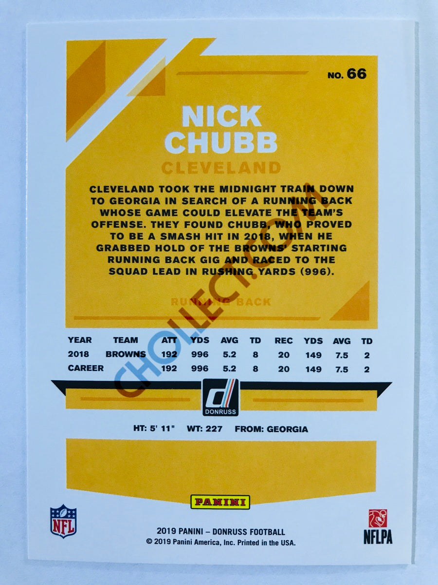 Nick Chubb - Cleveland Browns 2019-20 Panini Donruss #66