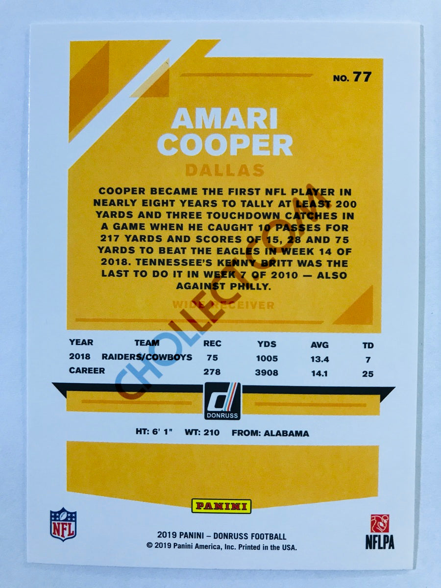 Amari Cooper - Dallas Cowboys 2019-20 Panini Donruss #77