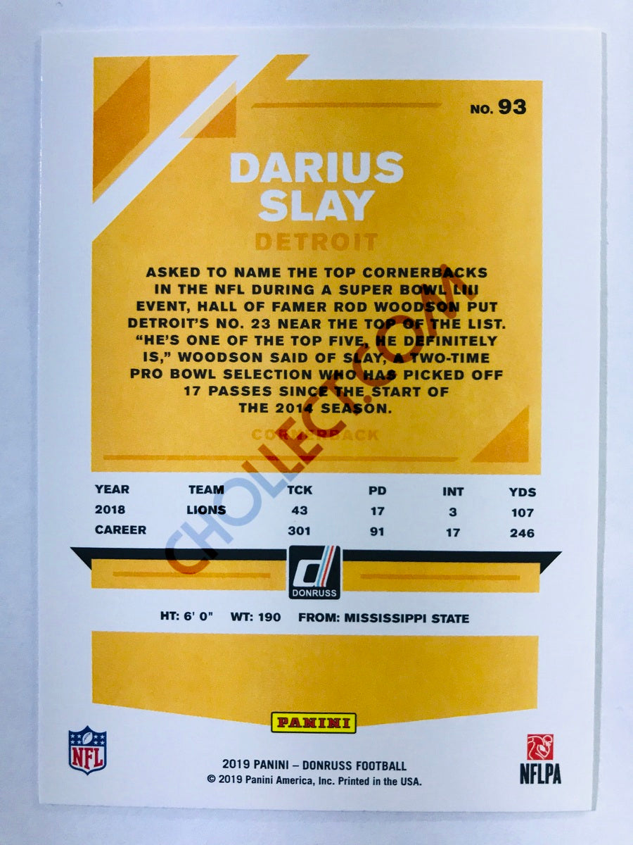 Darius Slay - Detroit Lions 2019-20 Panini Donruss #93