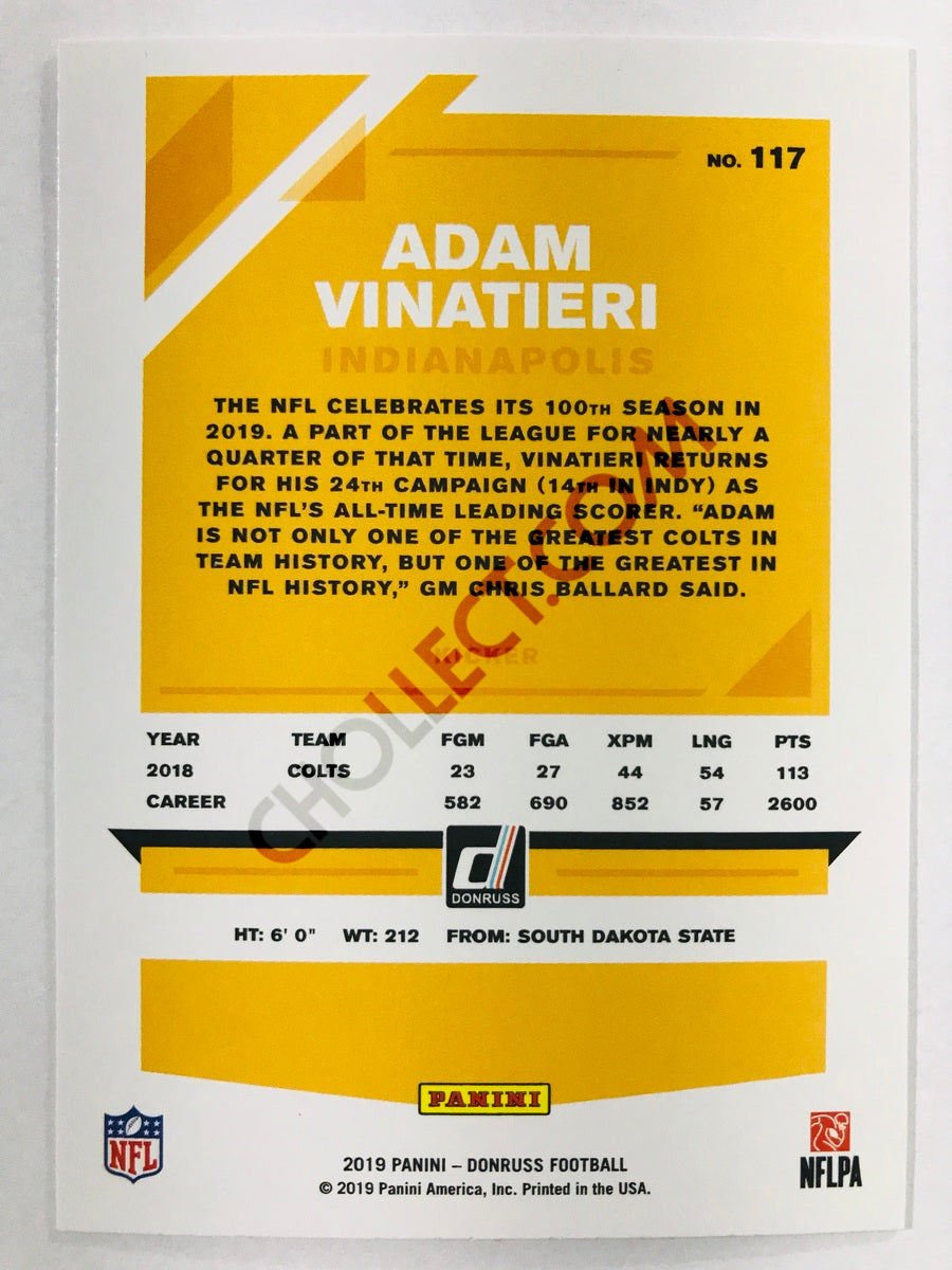 Adam Vinatieri - Indianapolis Colts 2019-20 Panini Donruss #117