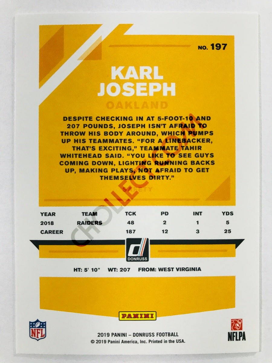 Karl Joseph - Oakland Raiders 2019-20 Panini Donruss #197