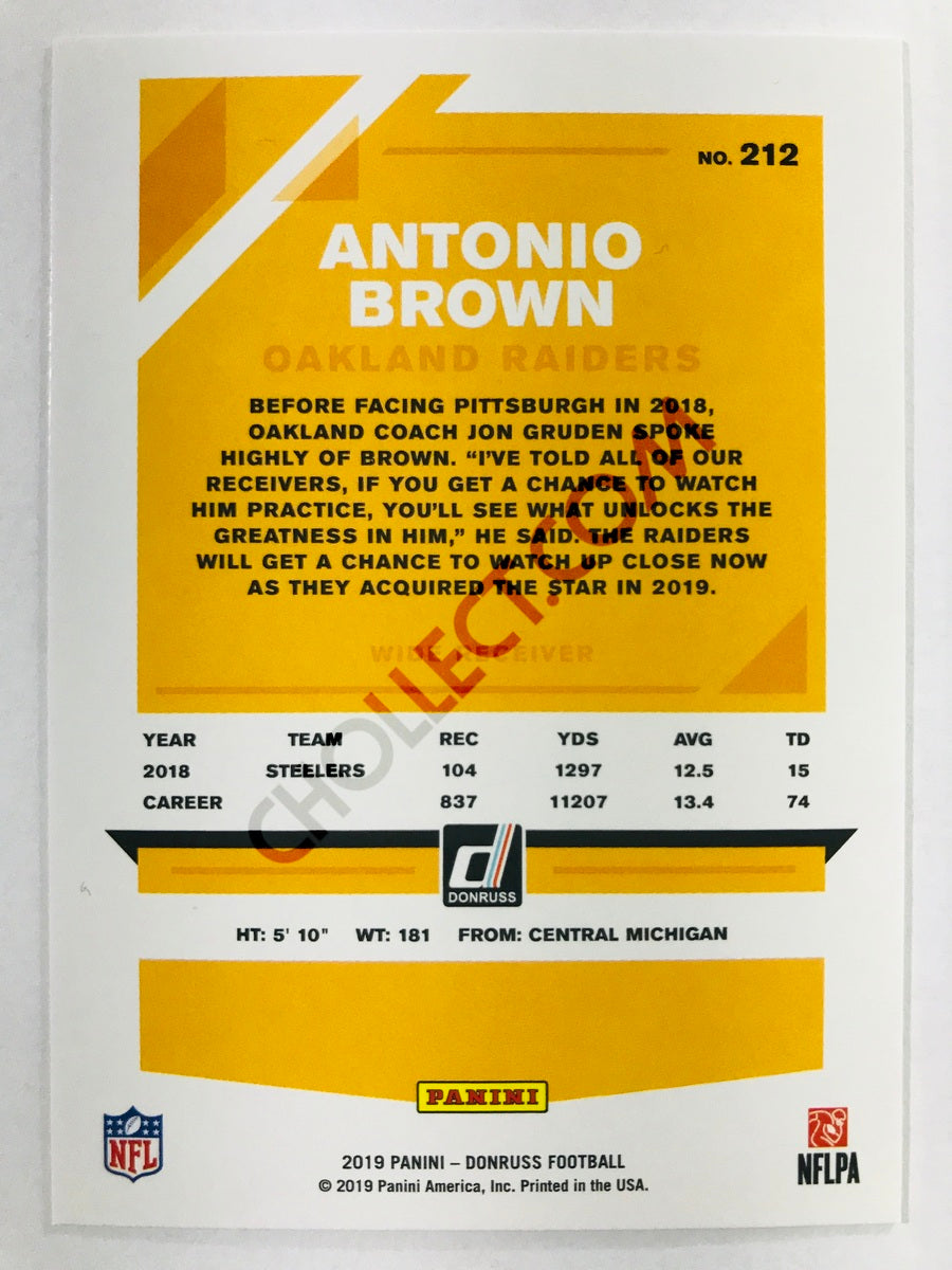 Antonio Brown - Oakland Raiders 2019-20 Panini Donruss #212