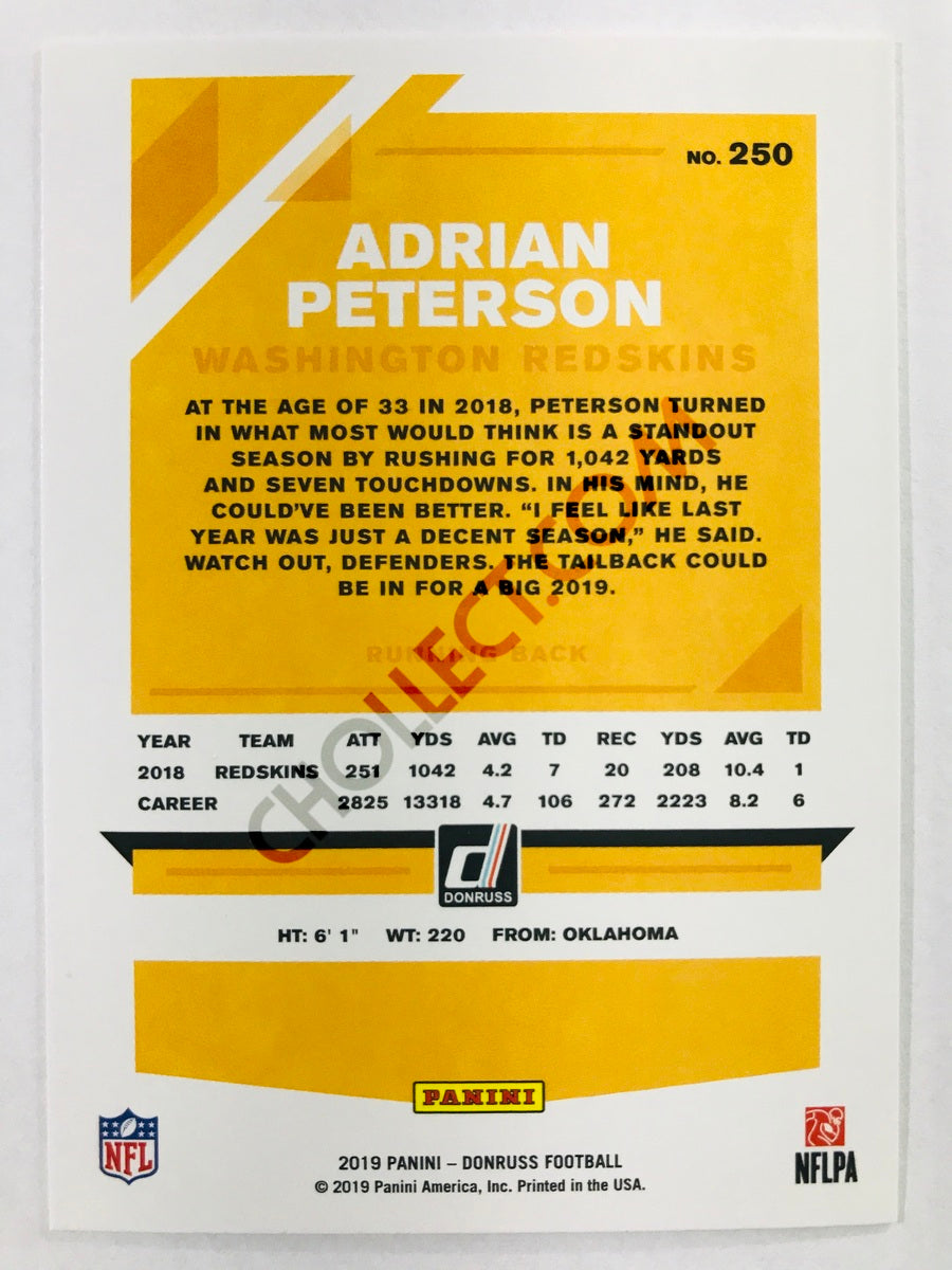 Adrian Peterson - Washington Redskins 2019-20 Panini Donruss #250