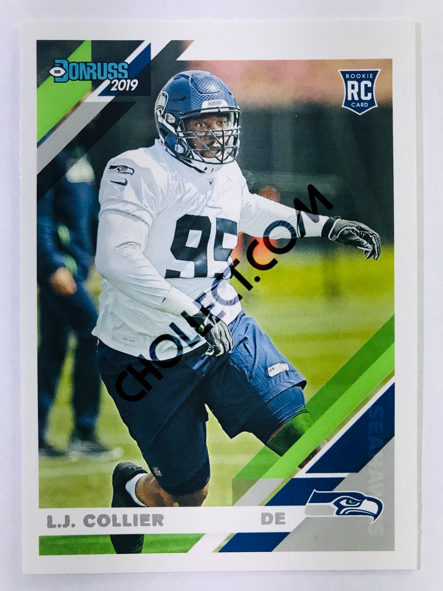 L.J. COLLIER Seahawks SIGNED 2019 Leaf Draft GOLD Autograph #BA-LJC SP RC  AUTO