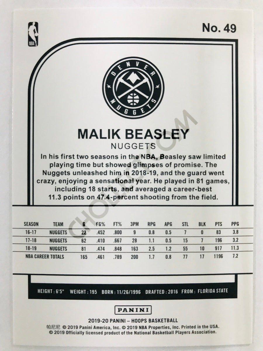 Malik Beasley - Denver Nuggets 2019-20 Panini Hoops #49