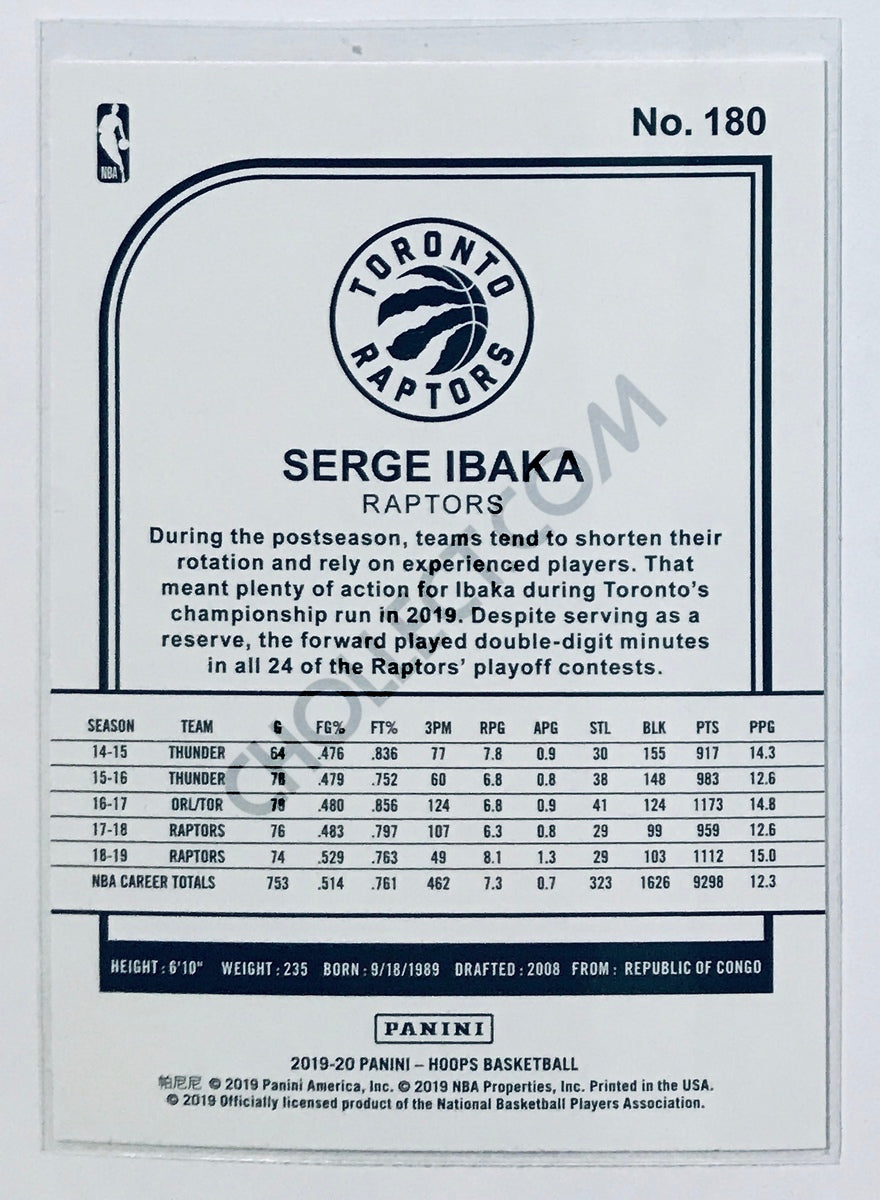 Serge Ibaka - Toronto Raptors 2019-20 Panini NBA Hoops #180