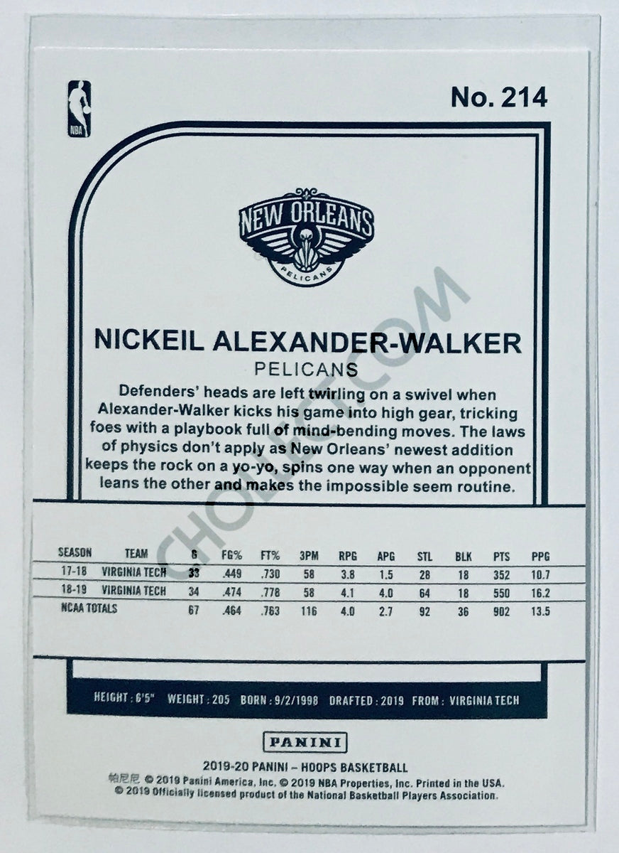 Nickeil Alexander-Walker - New Orleans Pelicans 2019-20 Panini NBA Hoops RC Rookie #214