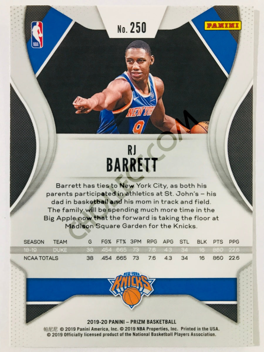 RJ Barrett - New York Knicks 2019-20 Panini Prizm RC Rookie #250