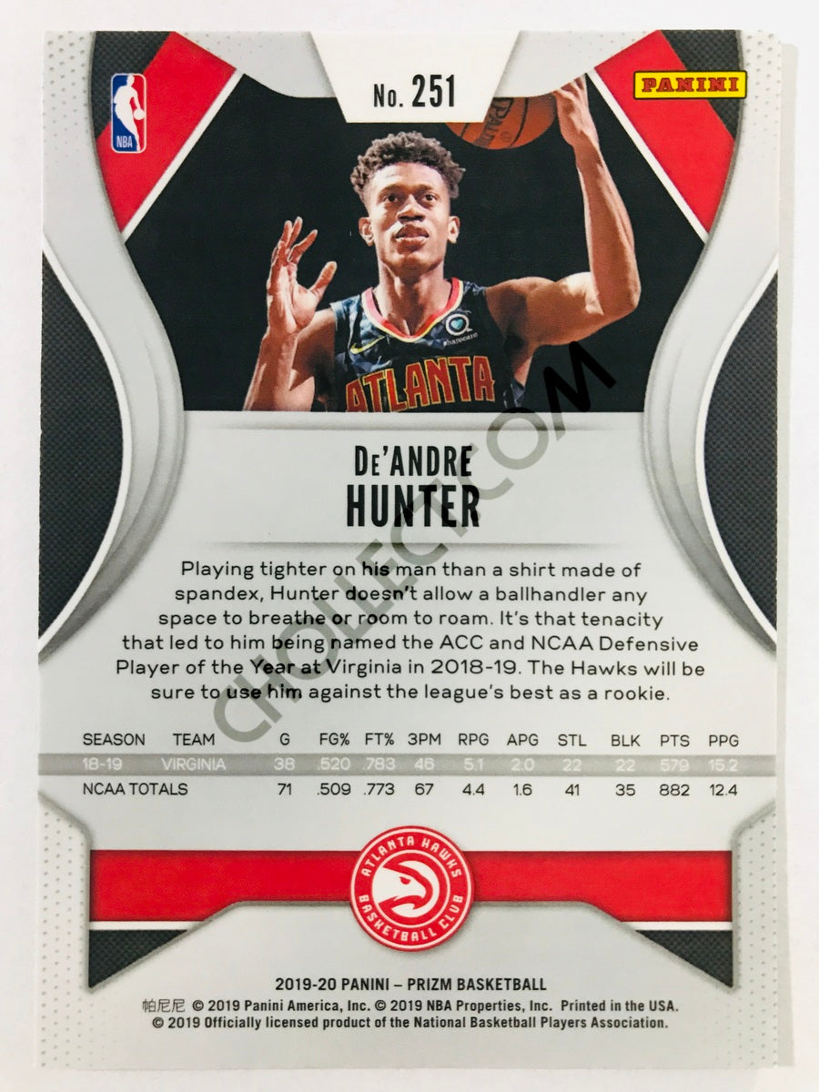 De'Andre Hunter - Atlanta Hawks 2019-20 Panini Prizm RC Rookie #251