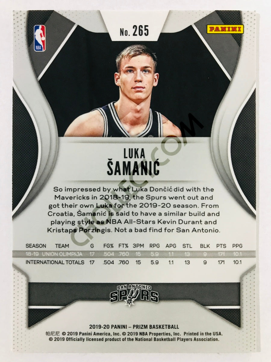 Luka Samanic - San Antonio Spurs 2019-20 Panini Prizm RC Rookie #265