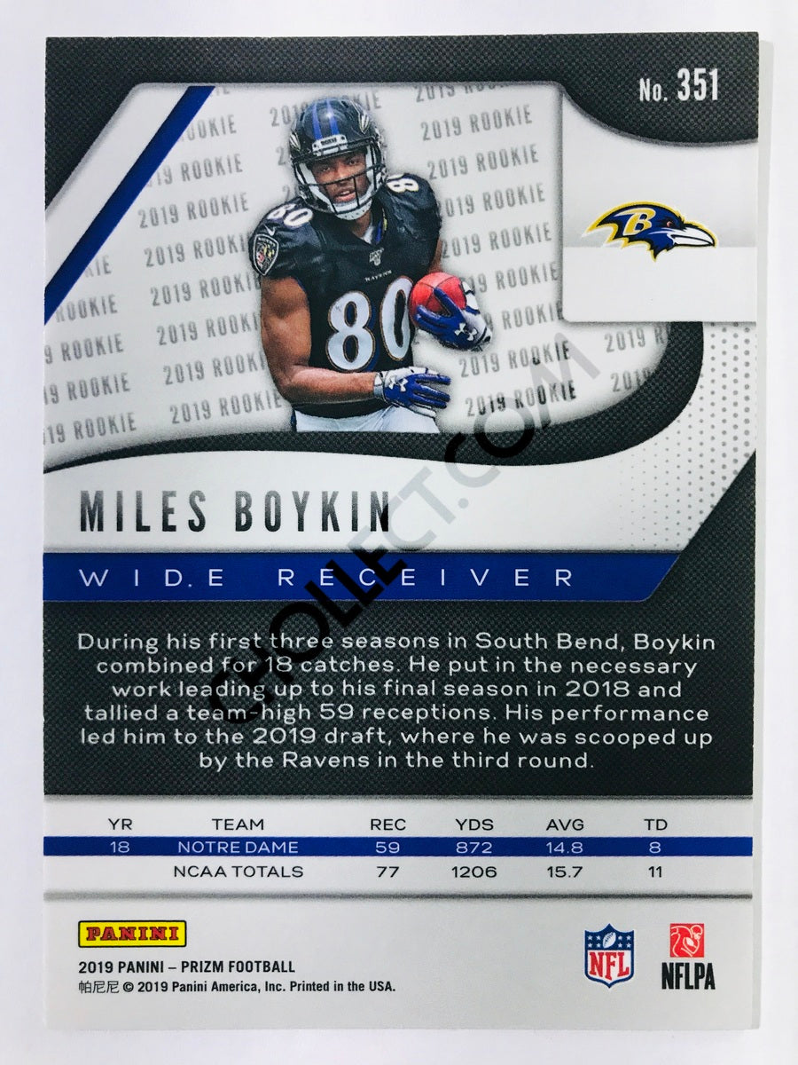 Miles Boykin - Baltimore Ravens 2019-20 Panini Prizm RC Rookie #351