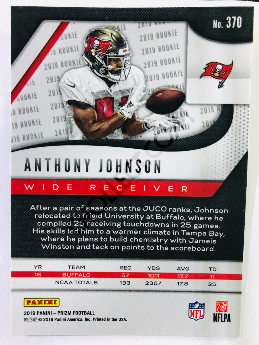 Anthony Johnson - Tampa Bay Buccaneers 2019-20 Panini Prizm RC Rookie #370