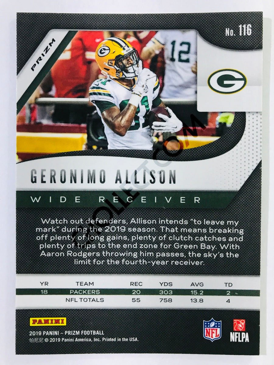 Geronimo Allison - Green Bay Packers 2019-20 Panini Prizm Neon Green Pulsar Parallel #116