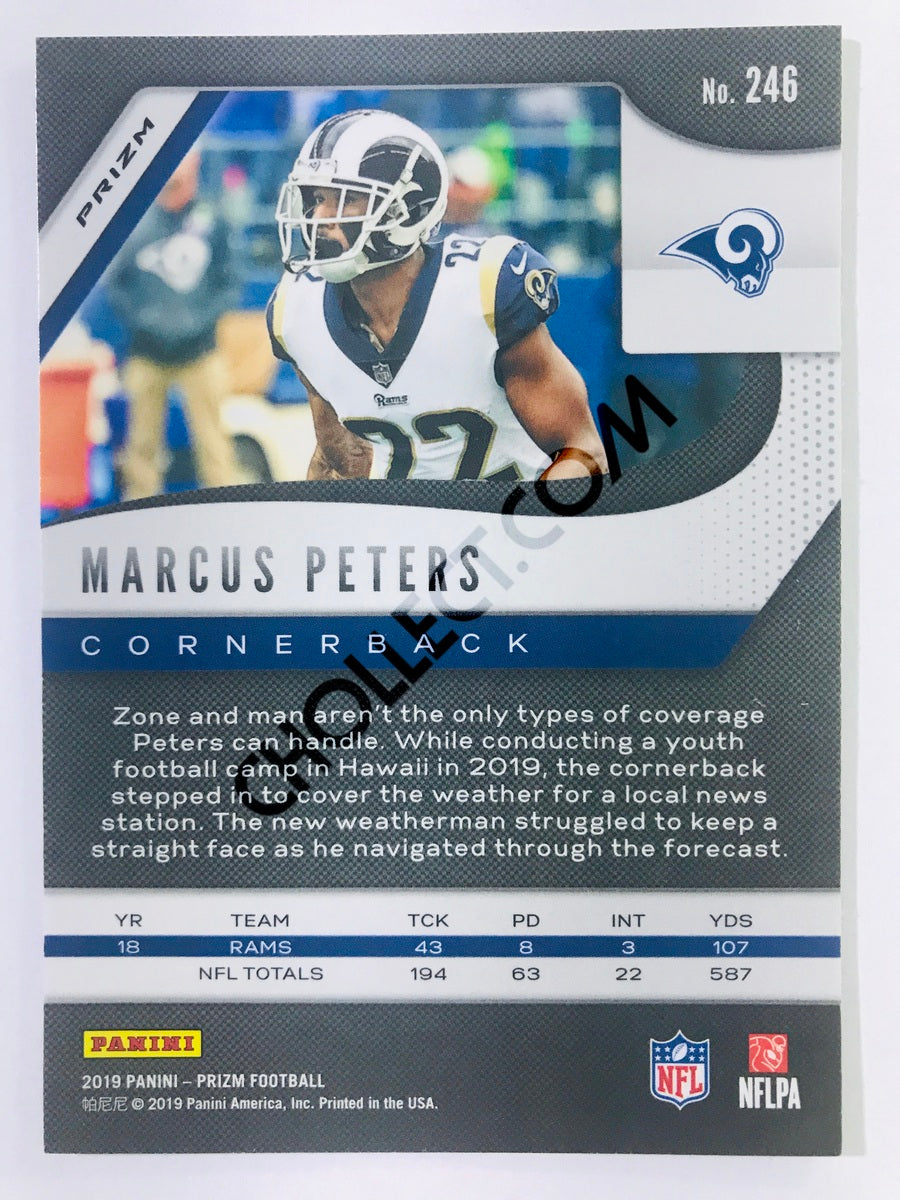 Marcus Peters - Los Angeles Rams 2019-20 Panini Prizm Neon Green Pulsar Parallel #246