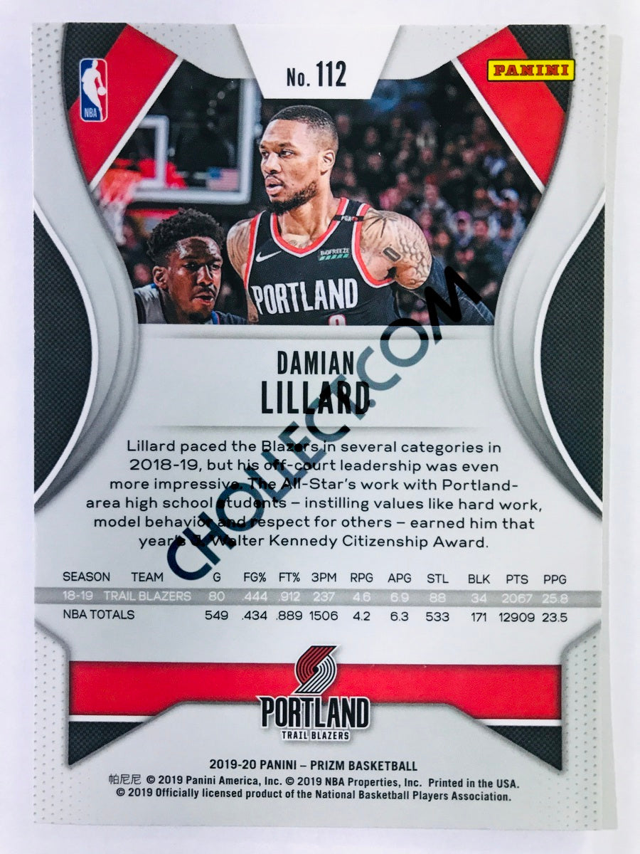 Damian Lillard - Portland Trail Blazers 2019-20 Panini Prizm #112