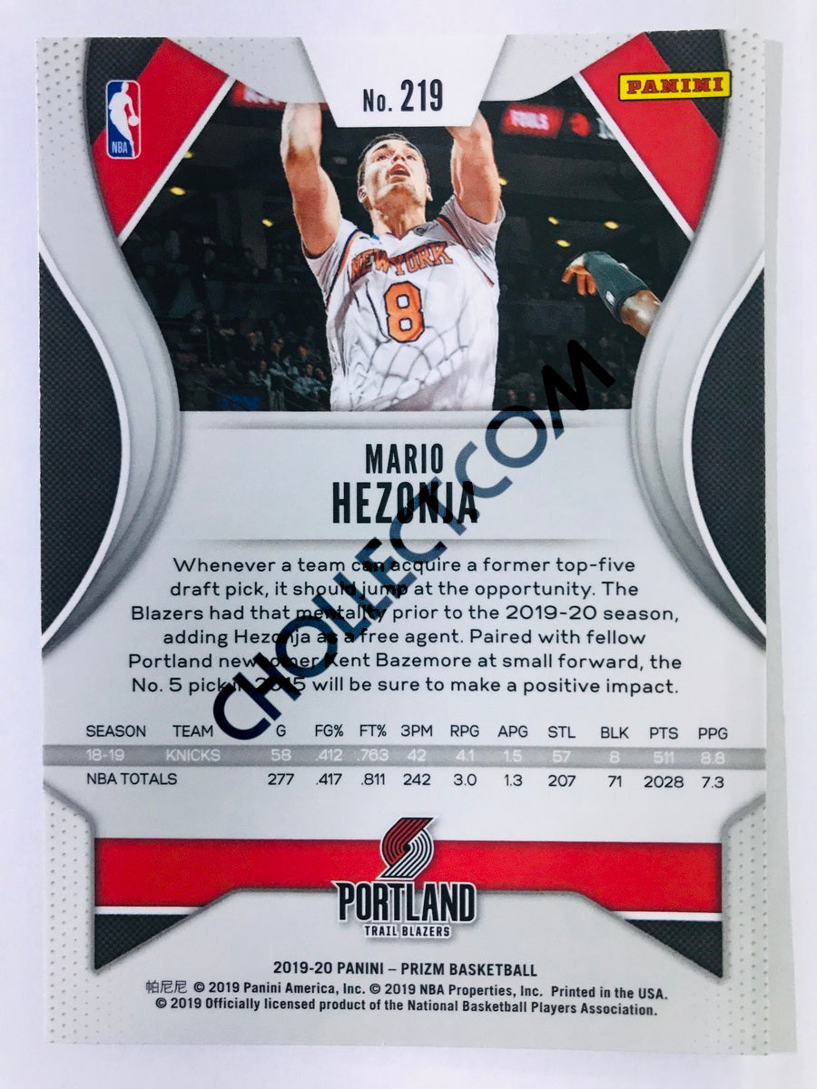 Mario Hezonja - Portland Trail Blazers 2019-20 Panini Prizm #219