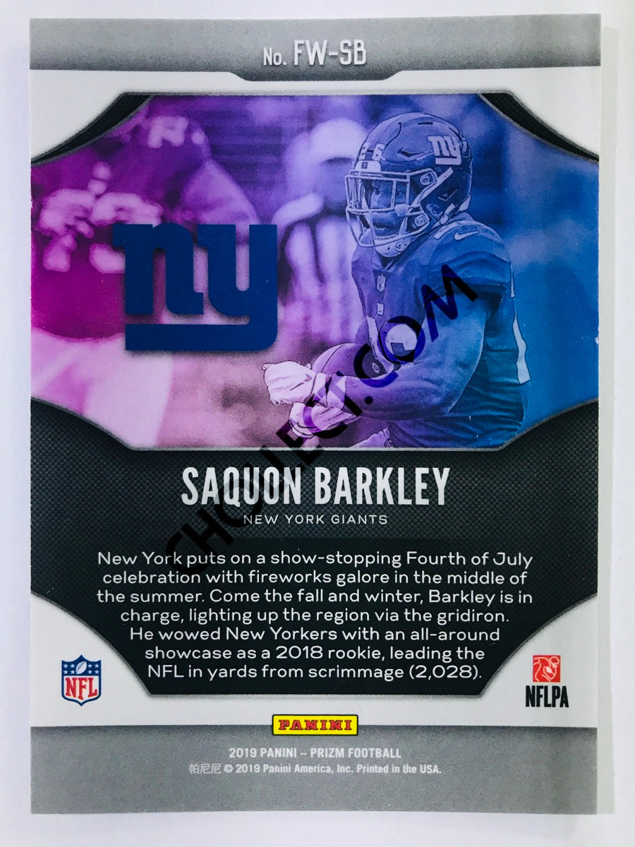 Saquon Barkley - New York Giants 2019-20 Panini Prizm Fireworks Insert #14