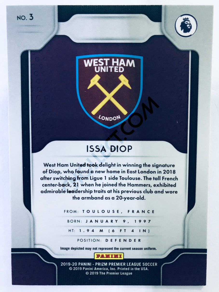 Issa Diop - West Ham United 2019-20 Panini Prizm Premier League RC Rookie #3