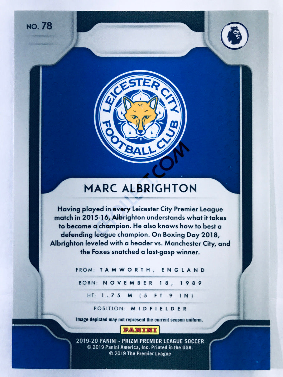 Marc Albrighton - Leicester City 2019-20 Panini Prizm Premier League #78