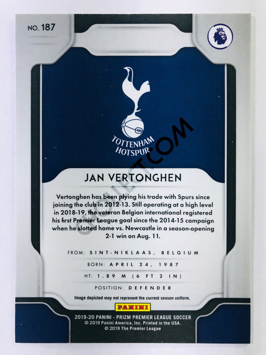 Jan Vertonghen - Tottenham Hotspur 2019-20 Panini Prizm Premier League #187