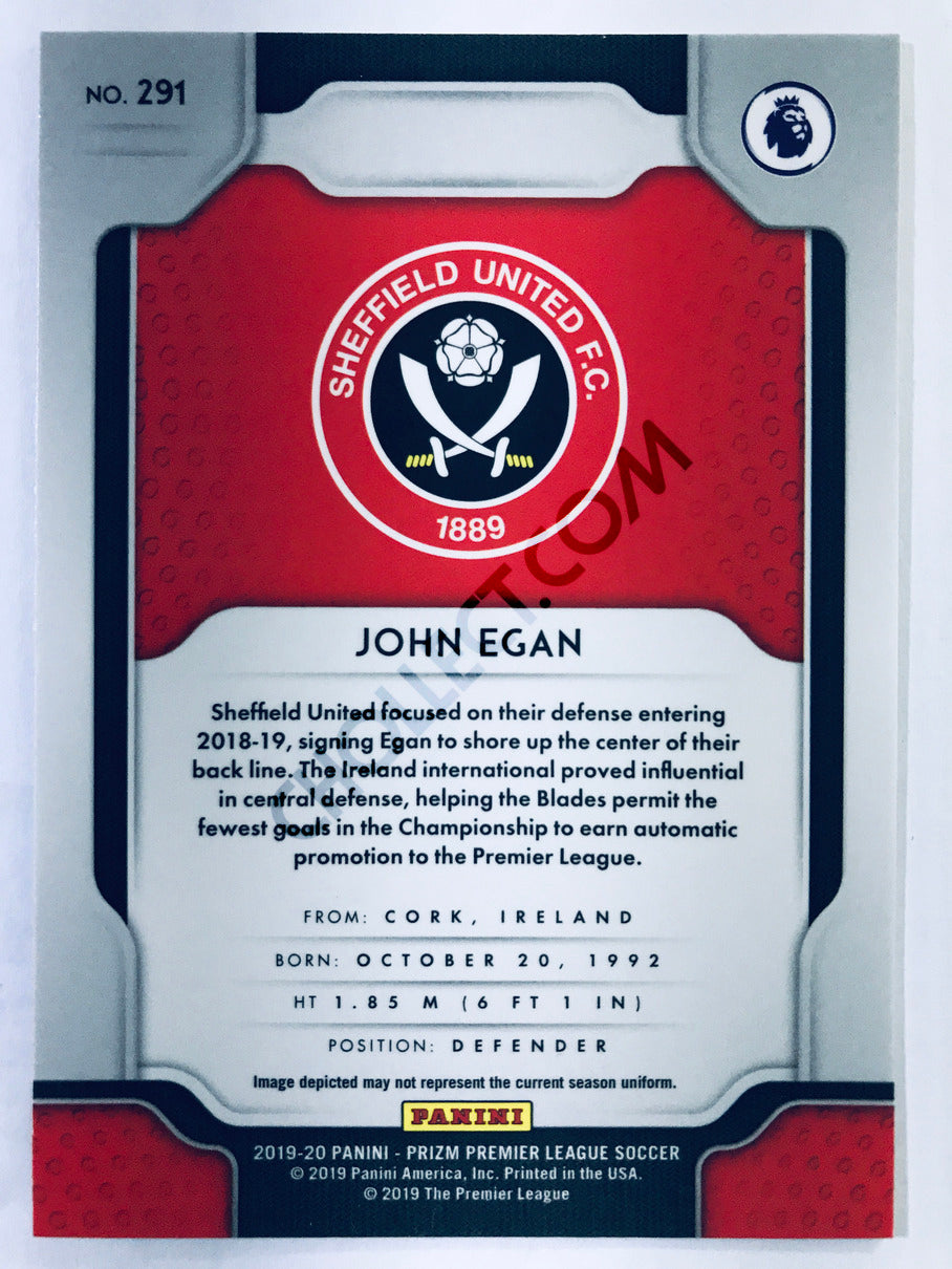 John Egan - Sheffield United 2019-20 Panini Prizm Premier League RC Rookie #291