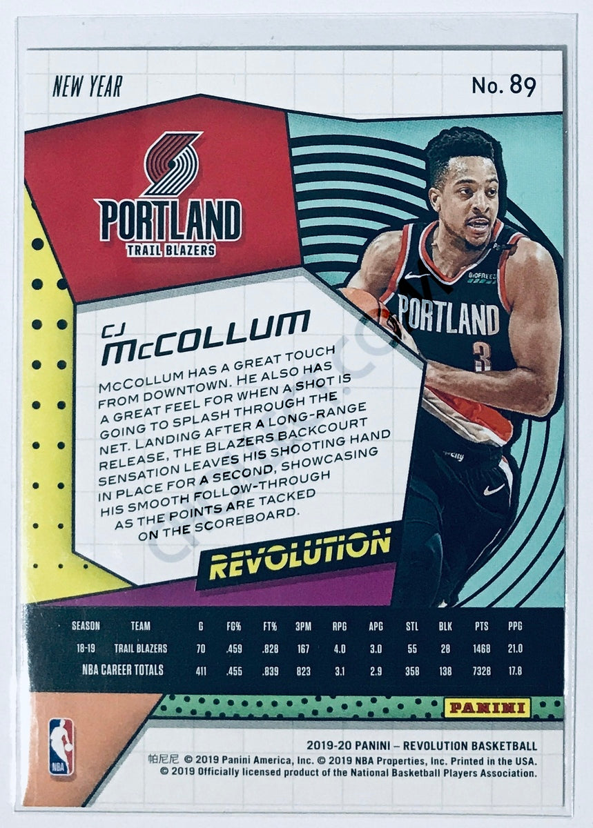 CJ McCollum - Portland Trail Blazers 2019-20 Panini Revolution New Year Parallel #89