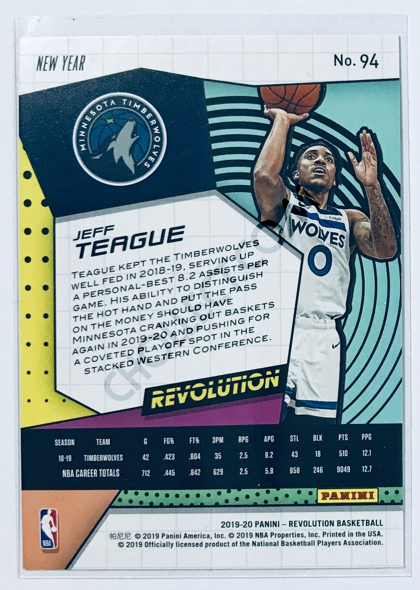 Jeff Teague - Utah Jazz 2019-20 Panini Revolution New Year Parallel #94