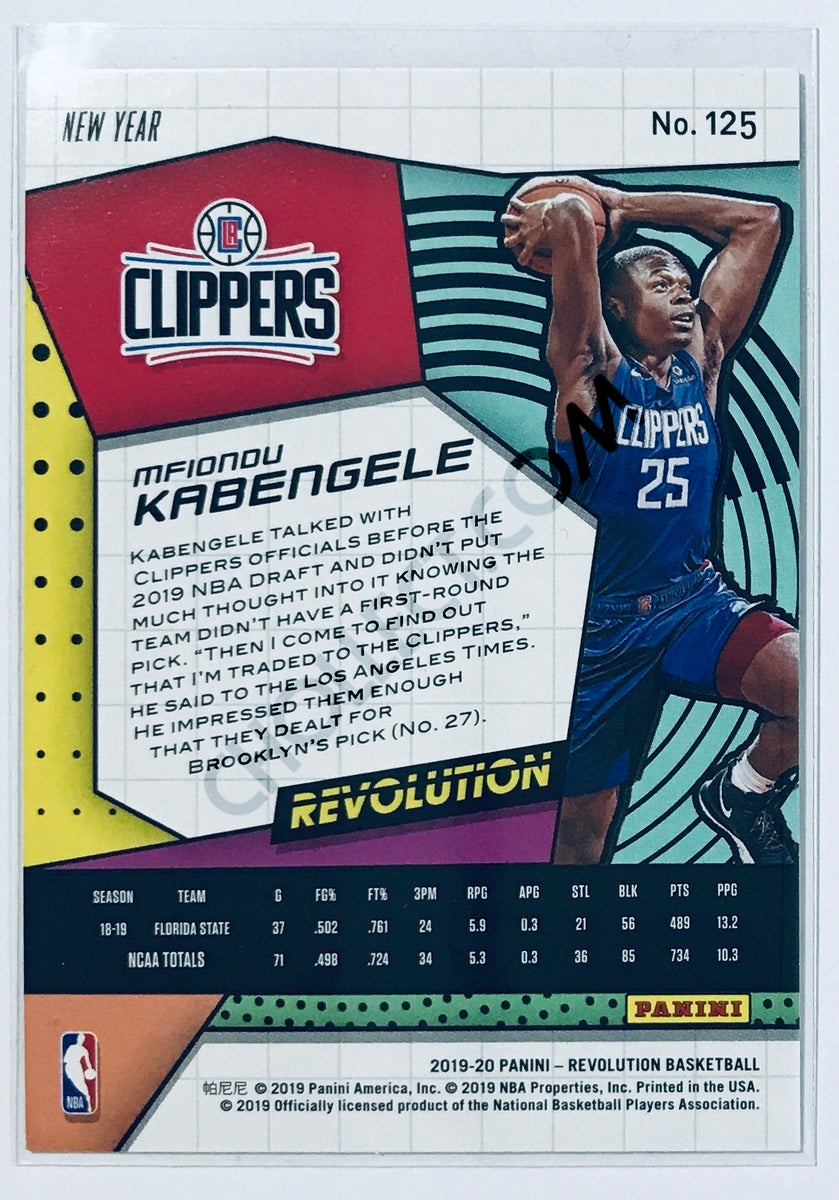 Mfiondu Kabengele - Los Angeles Clippers 2019-20 Panini Revolution New Year Parallel RC Rookie #125