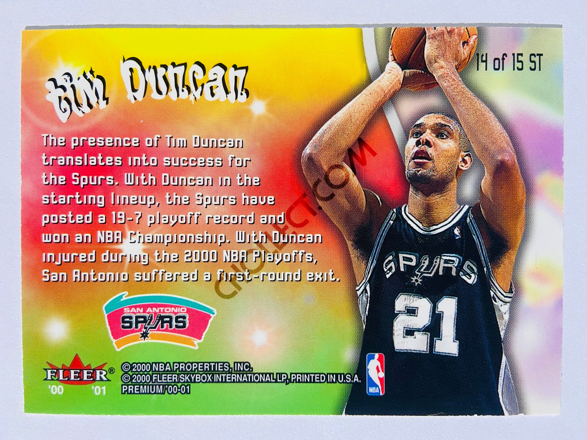 Tim Duncan - San Antonio Spurs 2000-01 Fleer Premium Sole Train #14