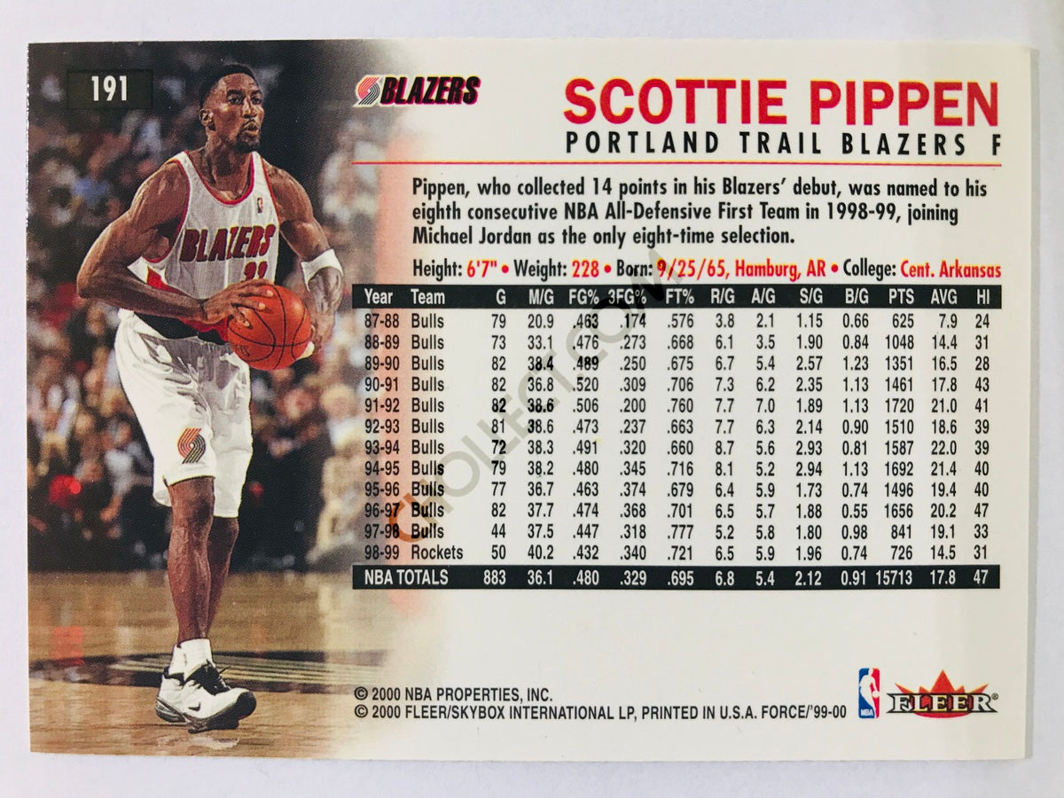 Scottie Pippen - Portland Trail Blazers 1999-00 Fleer Force #191