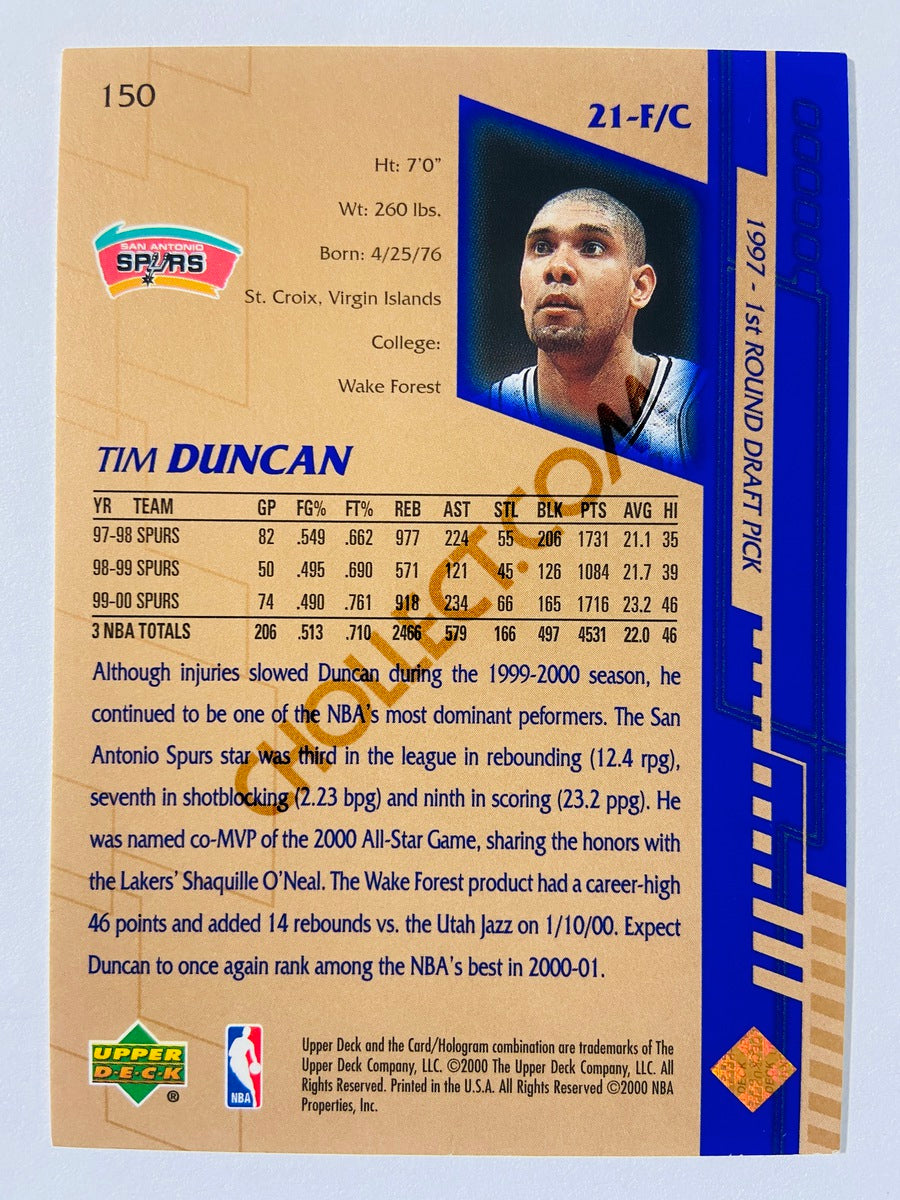 Tim Duncan - San Antonio Spurs 2000 Upper Deck #150